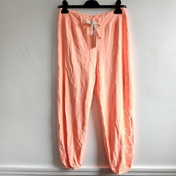 New Sundry Heart Neon Orange Jogger Sweatpants NWT 3/Large - Picture 4 of 10